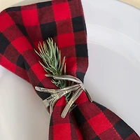 DII® Antique Silver Branch Napkin Rings, 6ct.