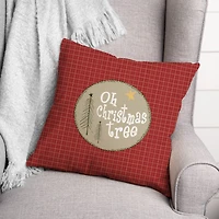 Christmas Quilt Pattern Throw Pillow