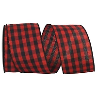 Reliant 2.5" x 10yd. Hilltop Cabin Buffalo Check Wired Ribbon