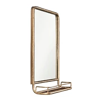 Hello Honey® Brass Mirror With Shelf