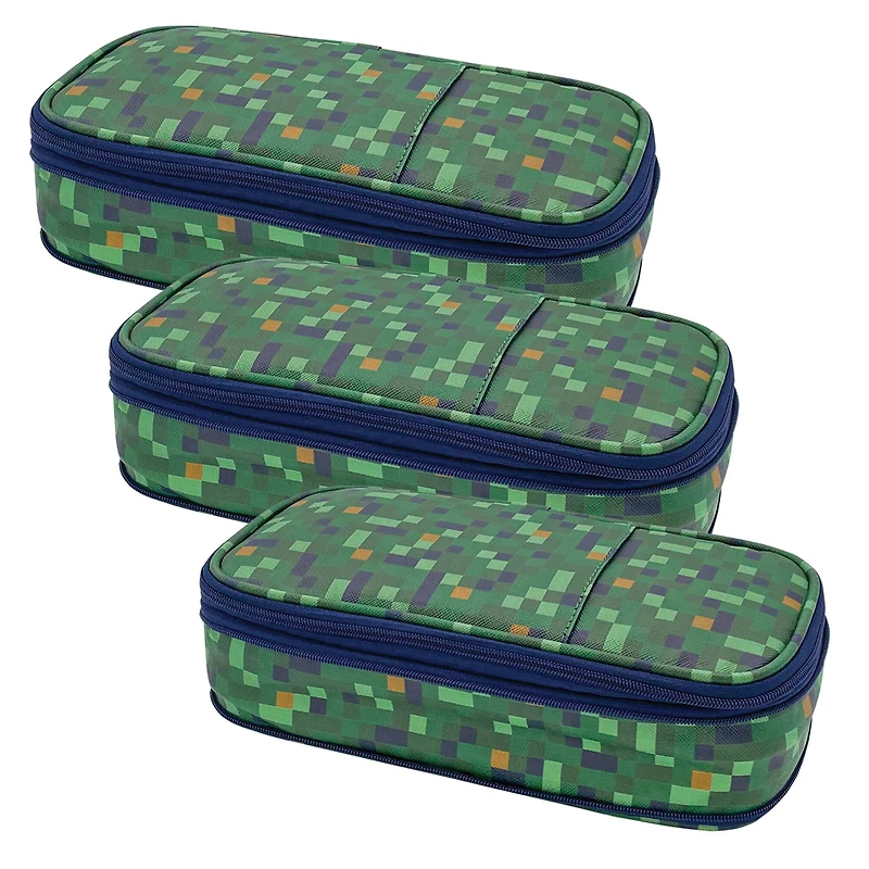 Teacher Created Resources Pixels Pencil Cases, 3ct.