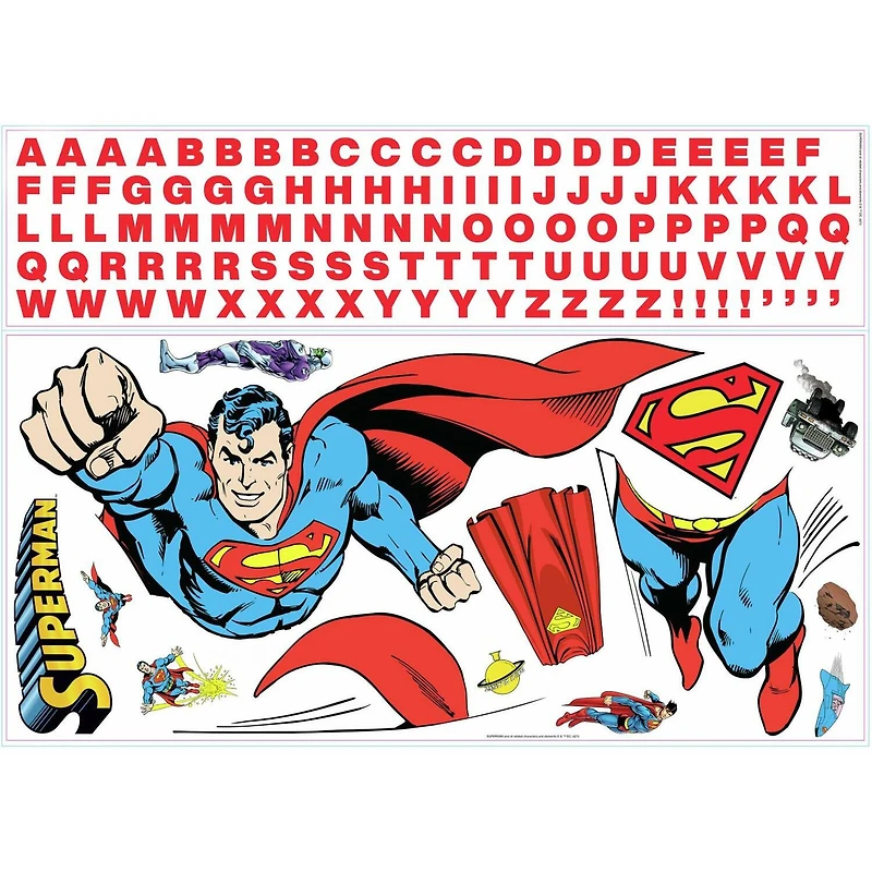RoomMates Classic Superman Peel & Stick Giant Wall Decals