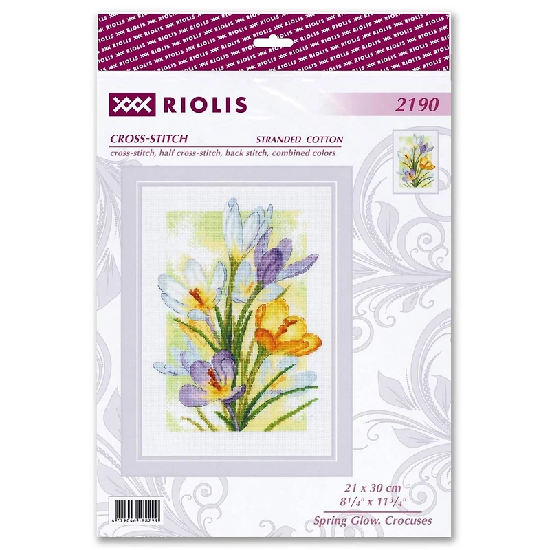 RIOLIS Spring Glow Crocuses Counted Cross Stitch Kit