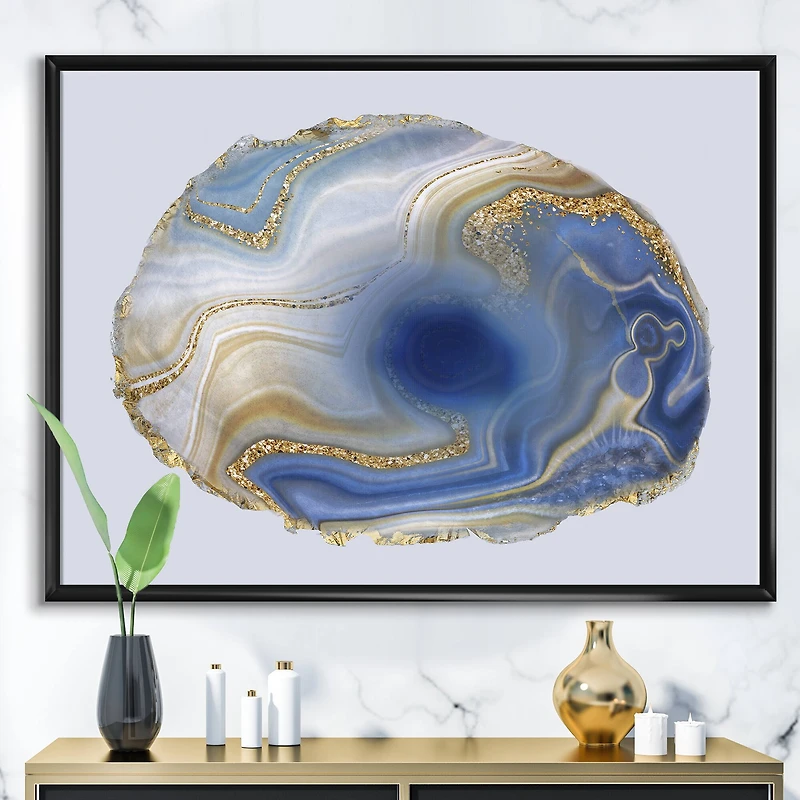 Designart - Ocean Blue Golden Jasper Agate I