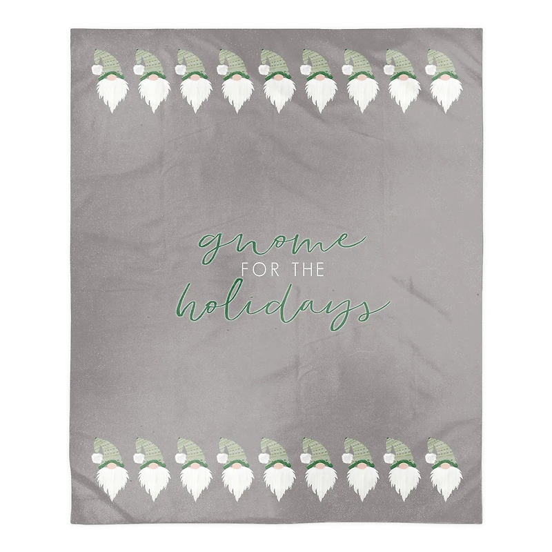 Gnome For Holidays 50x60 Sherpa Fleece Blanket