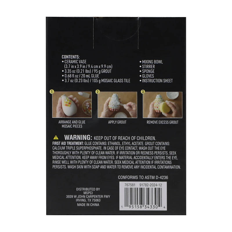 4" Rainbow Mosaic Vase Kit by Make Market®