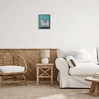 Stupell Industries Farm Animals Pickup Truck Waving American Flag Framed Giclee Art