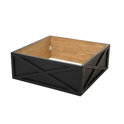 Glitzhome® 32" Black Wooden Tree Collar