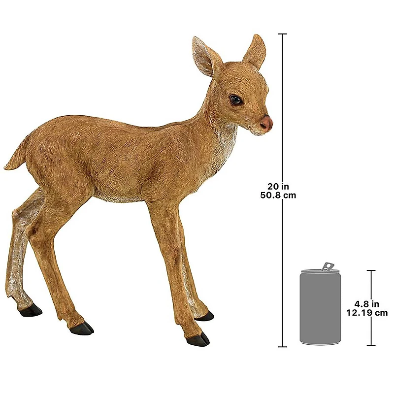 Design Toscano 20" Foraging Fawn Baby Deer Garden Statue