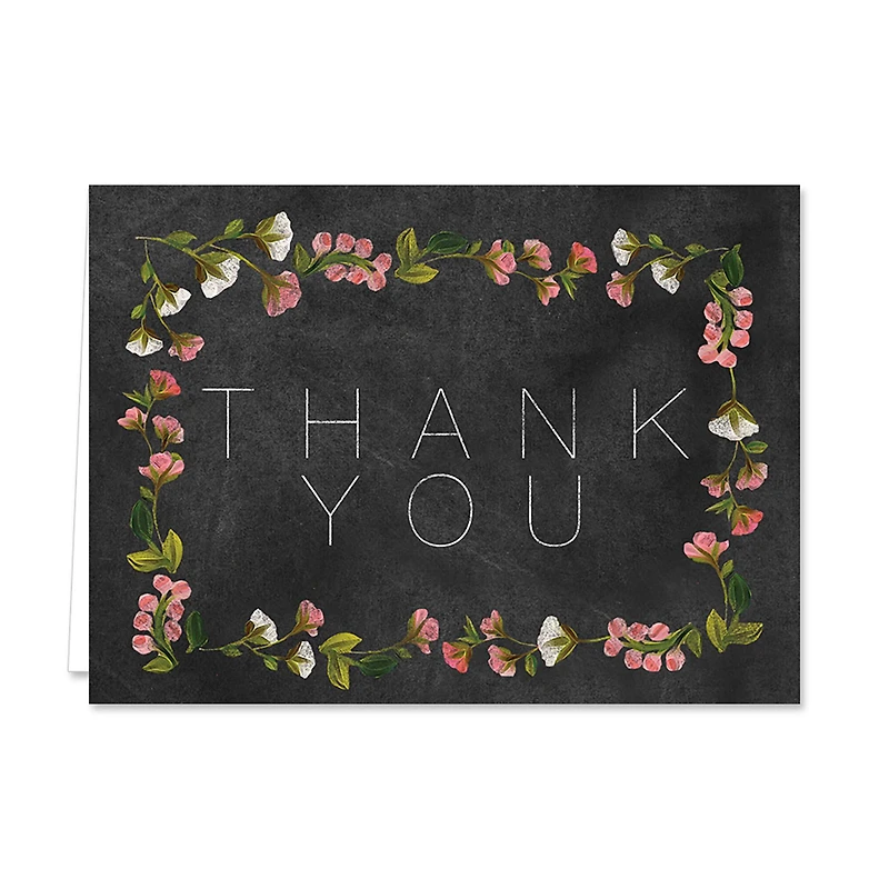 Hortense B. Hewitt Co. Chalkboard Floral Thank You Cards