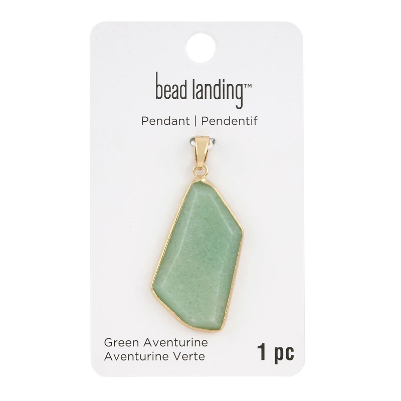 Green Aventurine Irregular Pendant by Bead Landing™