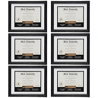 6 Pack: Black 8.5" x 11" Document Frame with Mat by Studio Décor®