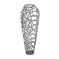 Gold Contemporary Vase, 12" x 12" x 33"