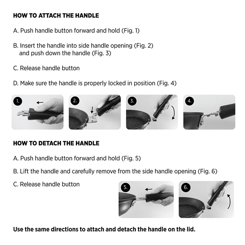 THE ROCK by Starfrit 12-Piece Space-Saving Set With T-Lock Detachable Handles