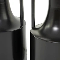 The Novogratz Black Metal Vase with Handles Set of 2 16", 12"
