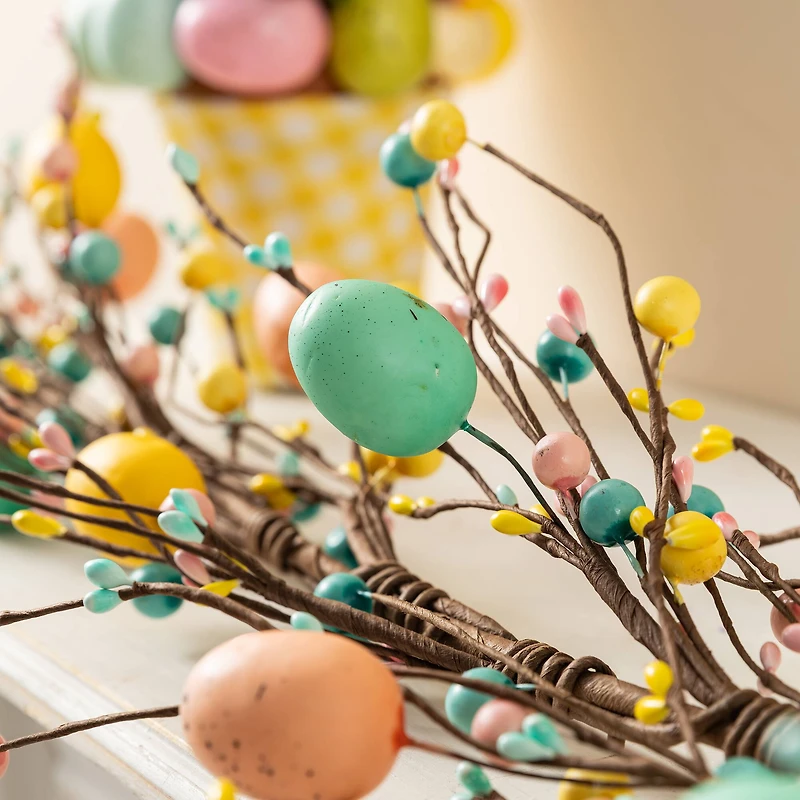 Glitzhome® 6ft Easter Egg & Berries Garland