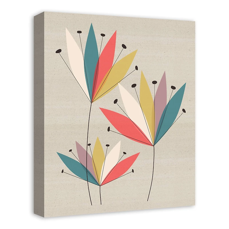 Abstract Floral Canvas Wall Art