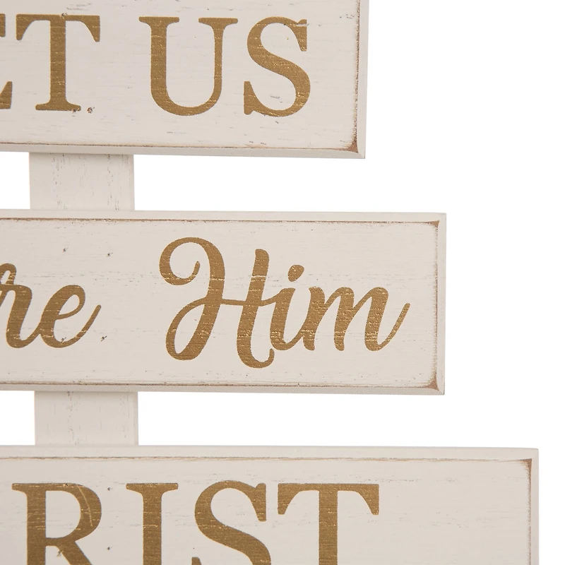 Glitzhome® 18" Wooden Nativity Tree Tabletop Décor