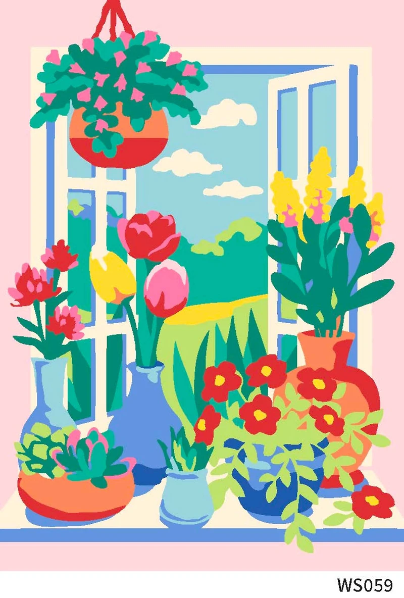 Window Scene Paint-by-Number Framed Mini Kit by Artist's Loft®