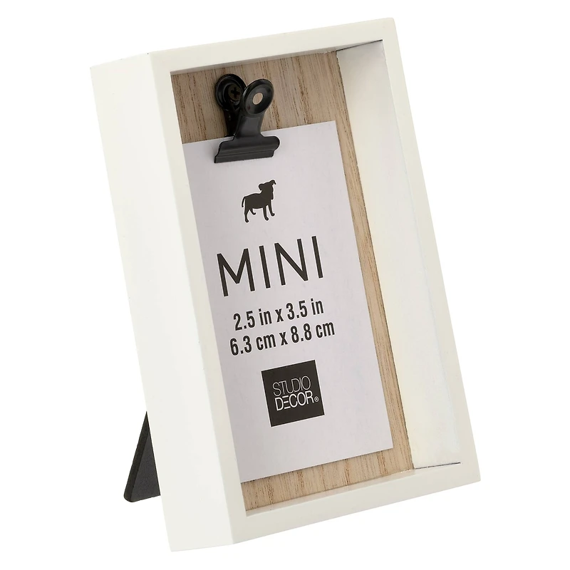 White Deep Mini Frame Box with Clip by Studio Décor®