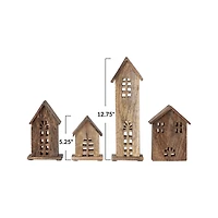 Hello Honey® Natural Carved Mango Wood House Set