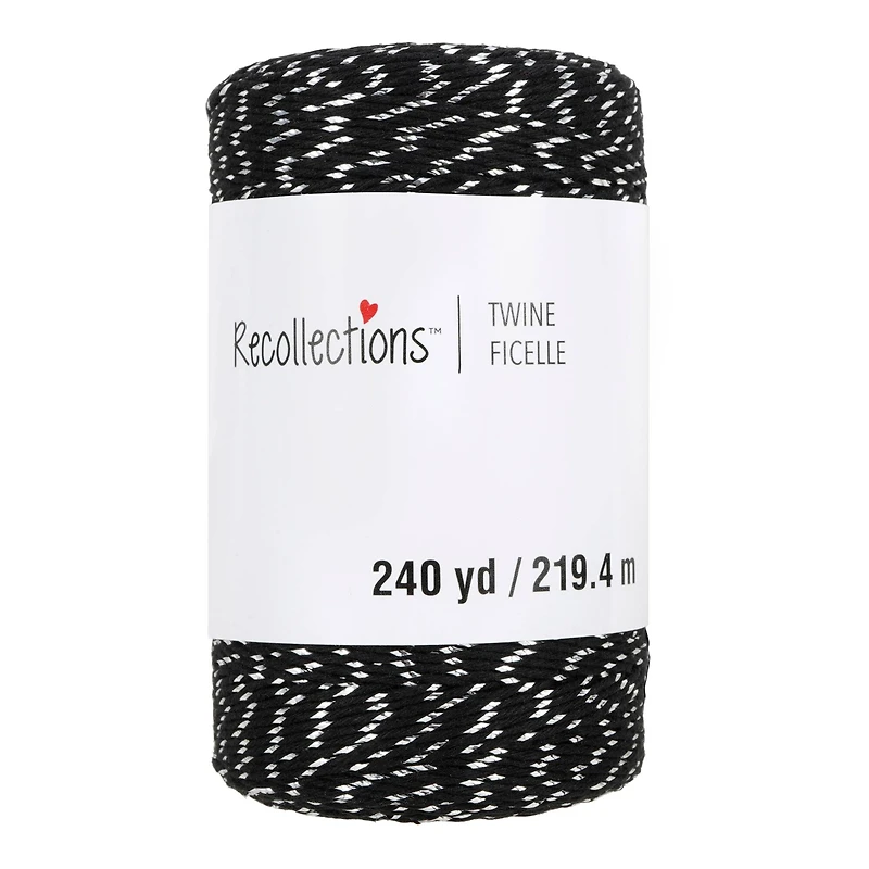 240yd. Black & Silver Twine by Recollections™