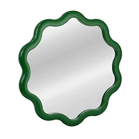 Hello Honey® 23.75" Green Scalloped Wavy Wall Mirror