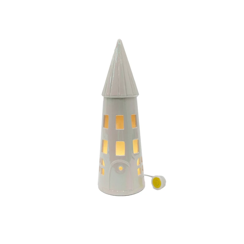 12" Iridescent Ceramic House LED Tabletop Décor by Ashland®