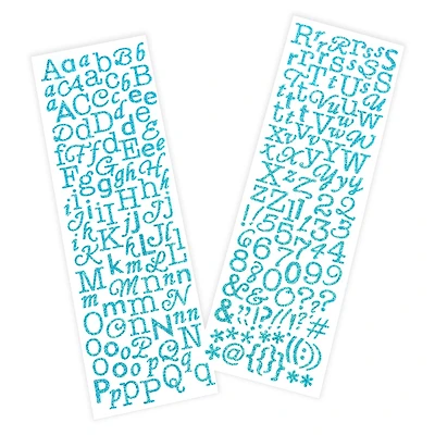 Teal Glitter Alphabet Stickers by Recollections™