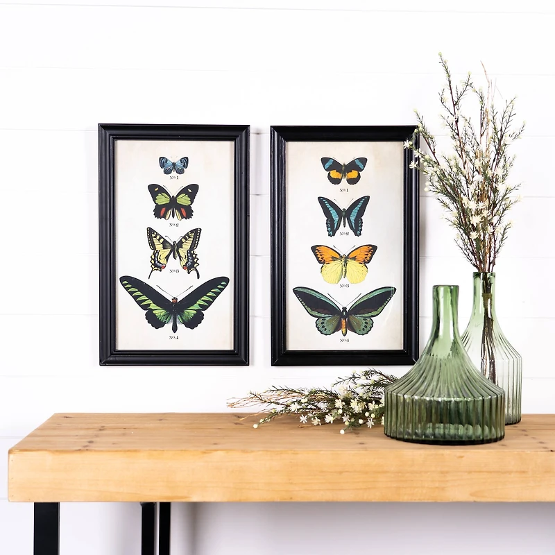 Framed Butterfly Print Set