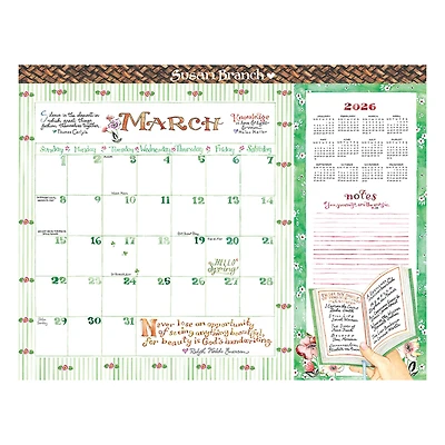 2026 Susan Branch Large Desk Pad Monthly Blotter Calendar