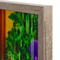 19" Lighted Norman Rockwell 'Santa Trimming Tree' Christmas Wall Art