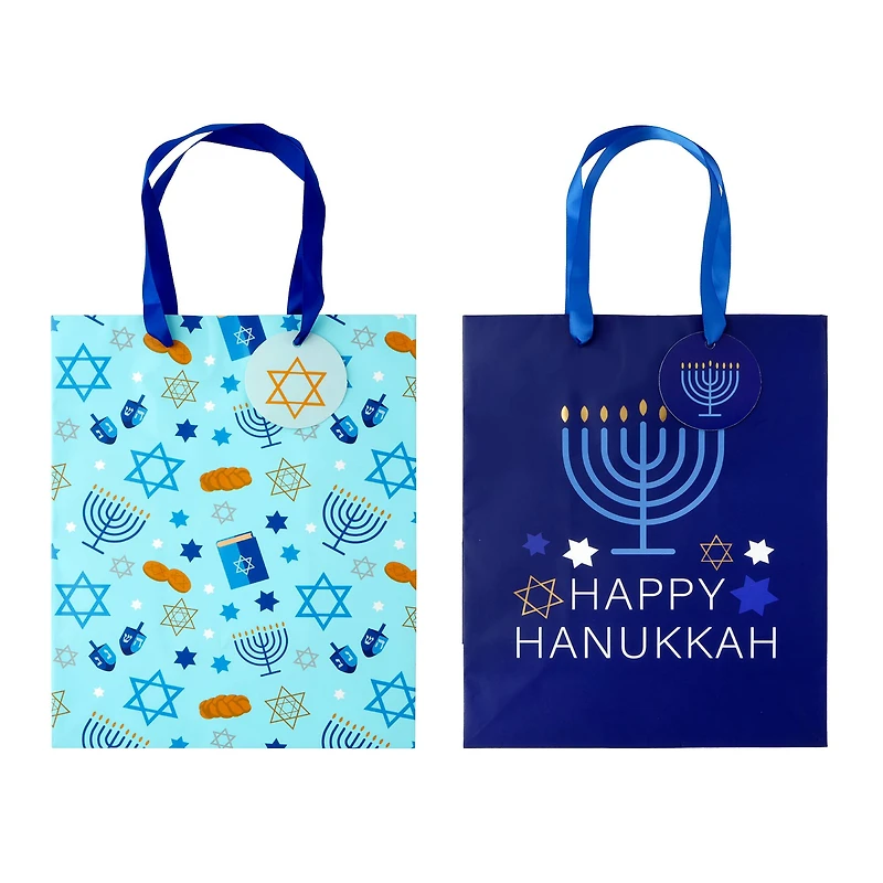 Happy Hanukkah Medium Gift Bags, 2ct. by Ashland®