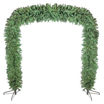 8ft. Unlit Commercial Size Green Pine Artificial Christmas Archway