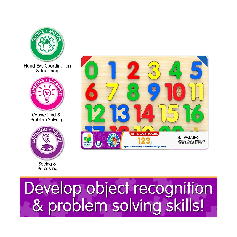 Lift & Learn Puzzle - 123: 21 Pcs