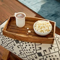 Rustic Brown Mango Wood Rustic Tray Set