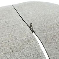 Hello Honey® Round Natural Embroidered Bee Pillow