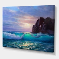 Designart - Sunshine Reflecting Throug Braking Waves II