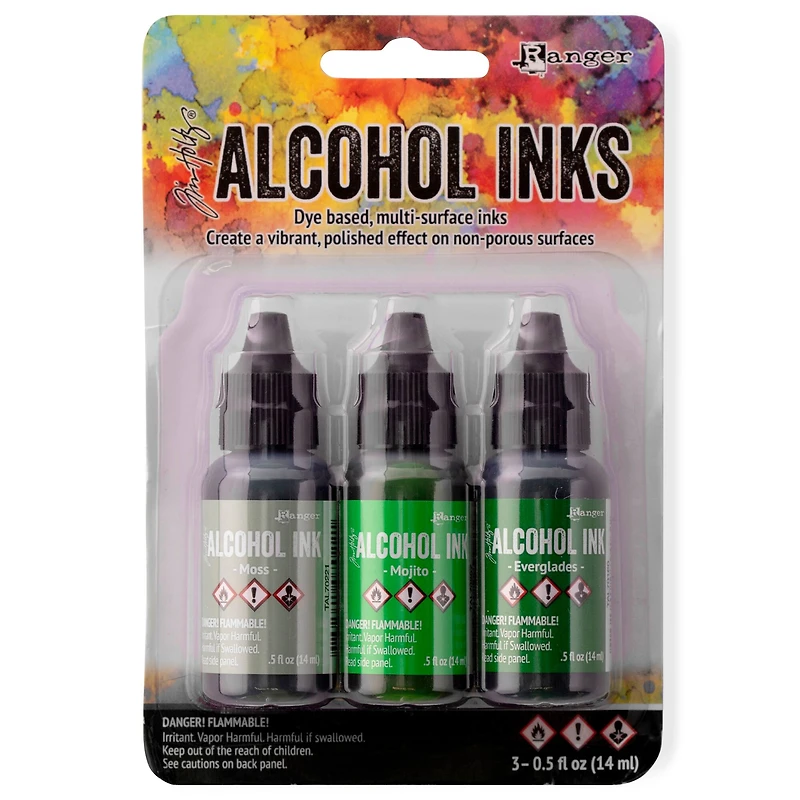Tim Holtz® Mint & Green Spectrum Alcohol Inks, 3ct.