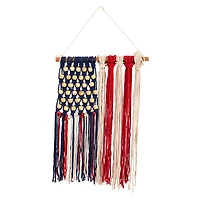 18" American Flag Macramé Wall Hanging