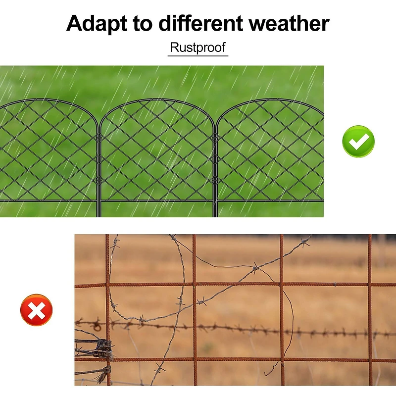 NEX 10ft. Black Rhombic Garden Fence