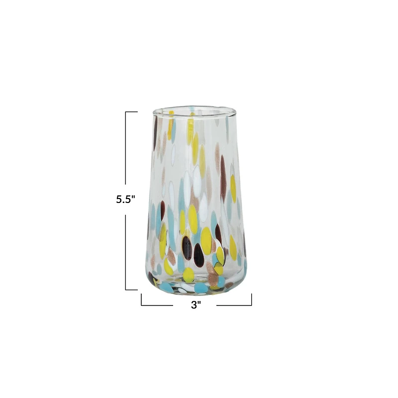Hello Honey® 13oz. Blown Confetti Drinking Glasses, 6ct.