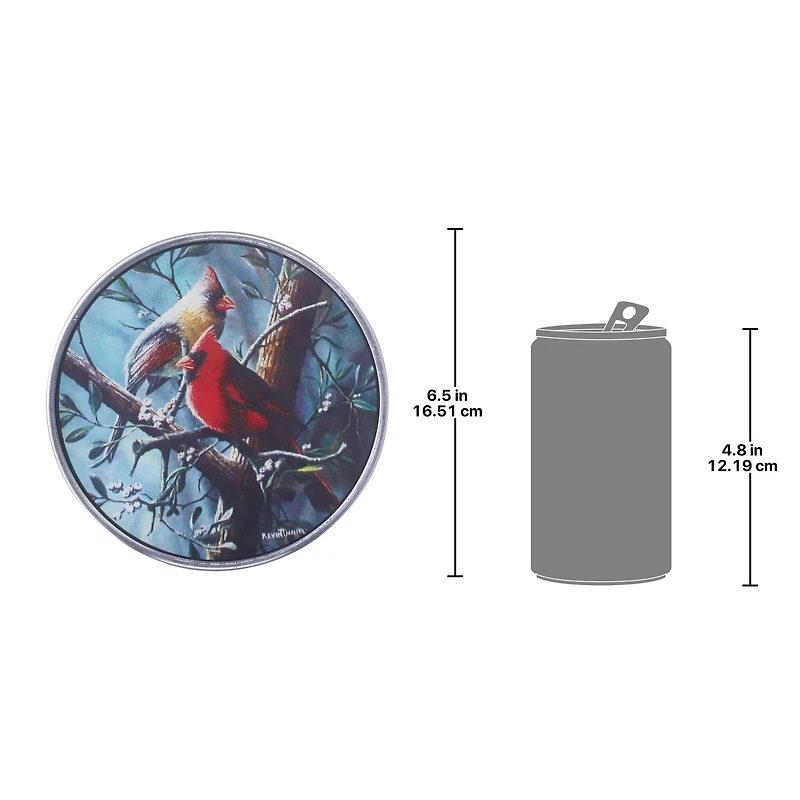 Design Toscano North America Cardinal Birds Art Glass