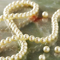 Ivory Pearl Glass Round Beads, 4mm by Bead Landing™