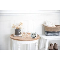 15" White Metal Farmhouse Bicycle Clock