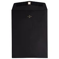 JAM Paper 9" x 12" Smooth Black Open End with Clasp Catalog Envelopes