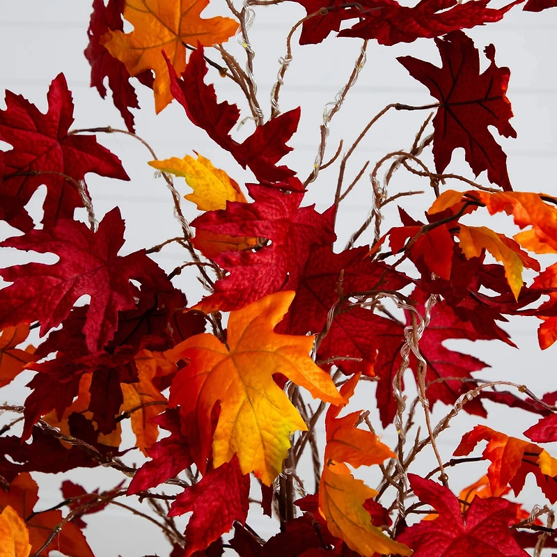 5ft. Pre-Lit Autumn Weeping Maple Artificial Fall Tree with 240 Warm White LED Lights