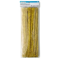 12 Packs: 100 ct. (1,200 total) Gold Glitter Chenille Pipe Cleaners by Creatology™