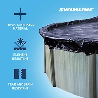 Swim Central 24ft. Blue Round Super Guard Above Ground Swimming Pool Winter Cover