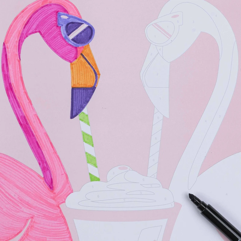 VIVID by Brea Reese® Queen of Hearts Marker Color-by-Number Kit